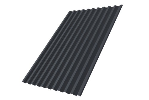 Профнастил С21R GL 0,5 Rooftop Бархат RAL 7024 мокрый асфальт