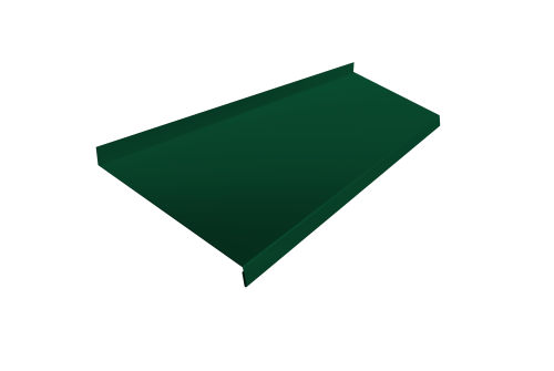 Отлив простой 250 0,5 Satin с пленкой RAL 6005 зеленый мох (2м)