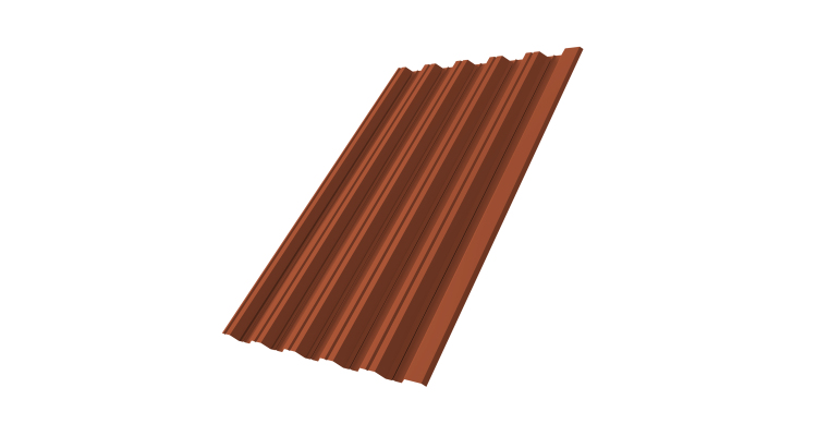 Профнастил HC35R 0,5 Satin Matt TX RAL 8004 терракота