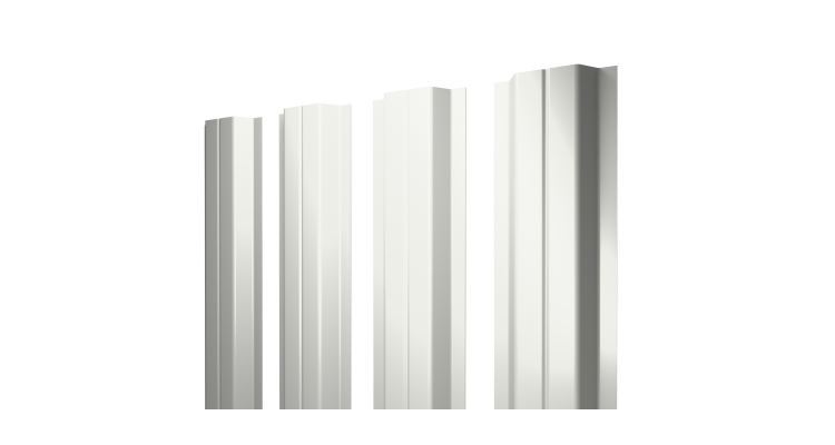 Штакетник П-образный A с прямым резом 0,5 Satin RAL 9003 сигнальный белый