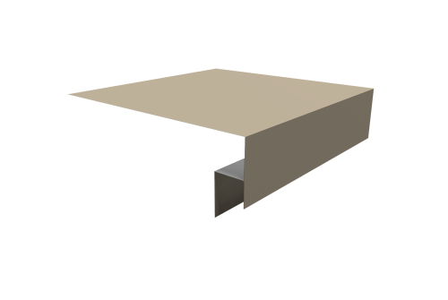 Планка околооконная сложная Блок-хаус new 250х50х27 (j-фаска) 0,5 Satin с пленкой RAL 1015 светлая слоновая кость (2м)