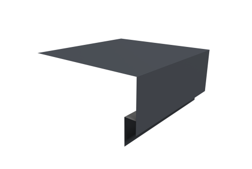 Планка околооконная сложная Блок-хаус new 250х75х27 0,5 Drap TX RAL 7024 мокрый асфальт (2м)