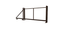 Ворота откатные Жалюзи Texas 2.0х4.5 RAL 8017 без заполнения (ламель 150 мм)