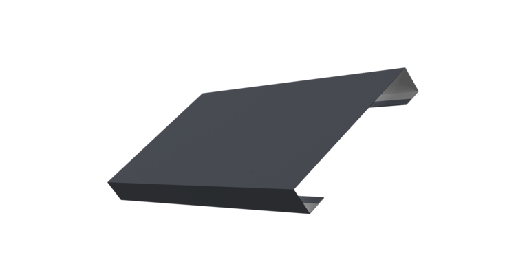 Ламель лицевая 125 забора жалюзи Texas 0.5 PurPro с пленкой RAL 7024 мокрый асфальт