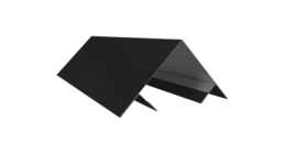 Планка угла внешнего составная верхняя 0,45 Drap TX RAL 9005 черный (2м)