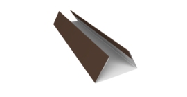 Планка стыковочная составная нижняя 0,45 Drap TX RAL 8017 шоколад (2м)