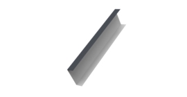 Декоративная накладка на столб универсальная 60х60 для забора жалюзи 0,7 PE RAL 7024 мокрый асфальт (1,8м)