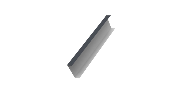 Декоративная накладка на столб универсальная 60х60 для забора жалюзи 0,5 Satin RAL 7024 мокрый асфальт (3м)