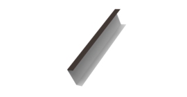 Декоративная накладка на столб универсальная 62х55 для забора жалюзи 0,45 Drap ST RR 32 темно-коричневый (3м)