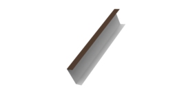 Декоративная накладка на столб универсальная 62х55 для забора жалюзи 0,5 Drap RAL 8017 шоколад (2м)