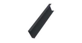 Декоративная накладка на столб универсальная 80х80 для забора жалюзи 0,5 Atlas X RAL 7024 мокрый асфальт (1,8м)