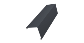 Декоративная накладка на столб универсальная угловая 62х55 для забора жалюзи 0,5 PurPro Matt 275 RAL 7024 мокрый асфальт (3м)