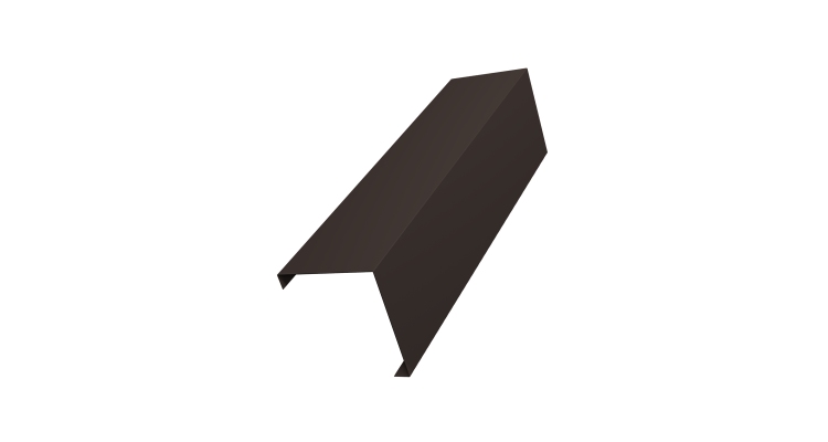 Декоративная накладка на столб универсальная угловая 62х55 для забора жалюзи 0,5 Atlas X RR 32 темно-коричневый (2,5м)