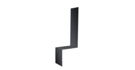 Планка примыкание боковое фальц 0,45 Drap TX RAL 7024 мокрый асфальт (3м)