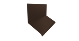 Планка примыкание верхнее к стене фальц Grand Line 150х130х20 0,45 Drap ST RAL 8017 шоколад (3м)