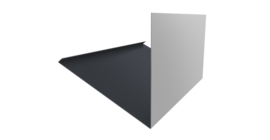 Планка примыкание верхнее к трубе фальц 0,5 PE с пленкой RAL 7024 мокрый асфальт (2м)