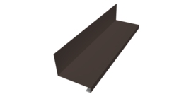 Планка примыкание нижнее к трубе для Кликфальц Pro Grand Line 0,5 Satin Matt RR 32 темно-коричневый (3м)