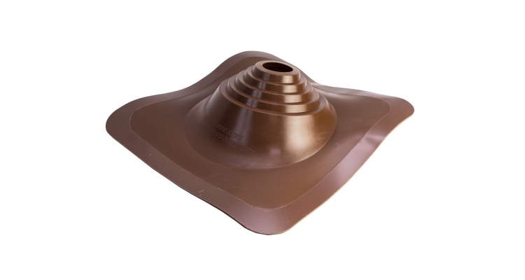 Проходной элемент MF CN угловой №110 (75-200мм) +240 силиконовый (металлический окрашенный фланец) коричневый