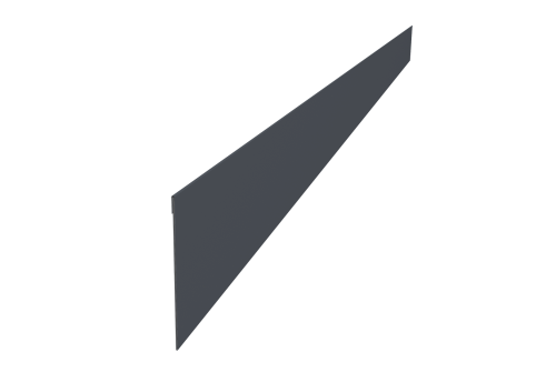 Ламель забора жалюзи Palermo стартовая/финишная для калиток и ворот 0,5 Satin RAL 7024 мокрый асфальт