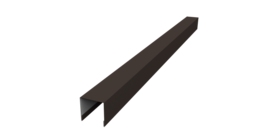 Планка вертикальная лицевая для забора жалюзи Palermo 0,45 PE RR 32 темно-коричневый (2м)