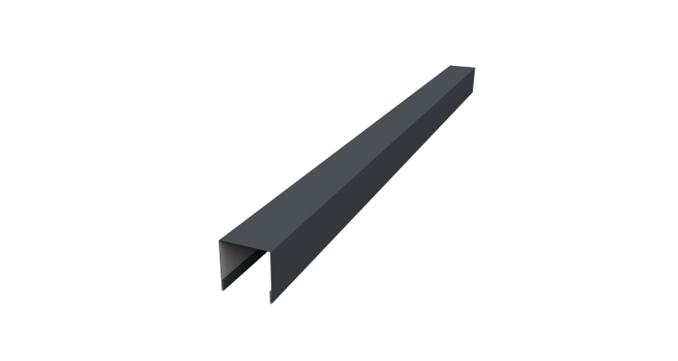 Планка вертикальная лицевая для забора жалюзи Palermo 0,5 Drap RAL 7024 мокрый асфальт (3м)