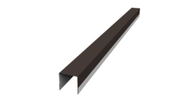 Планка вертикальная обратная для забора жалюзи Palermo 0,5 Atlas X RR 32 темно-коричневый (1,8м)