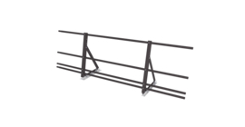 Ограждение кровельное со снегозадержателем на фальц Optima 0,65х2м RAL 8019